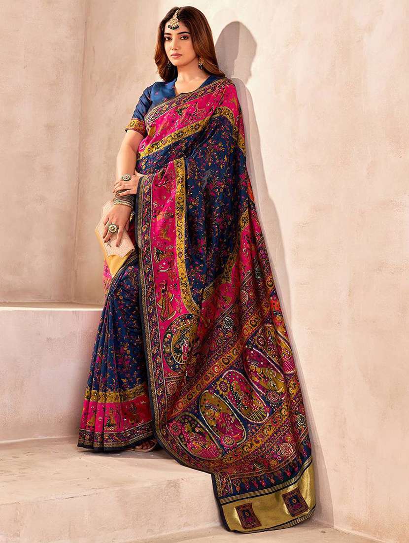 women self design bordered saree with blouse - 22274212 -  Standard Image - 1