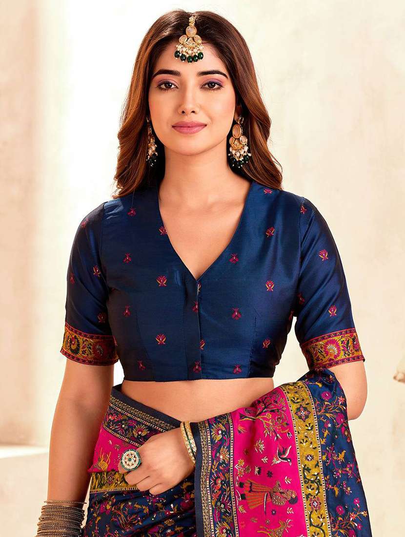 women self design bordered saree with blouse - 22274212 -  Standard Image - 4