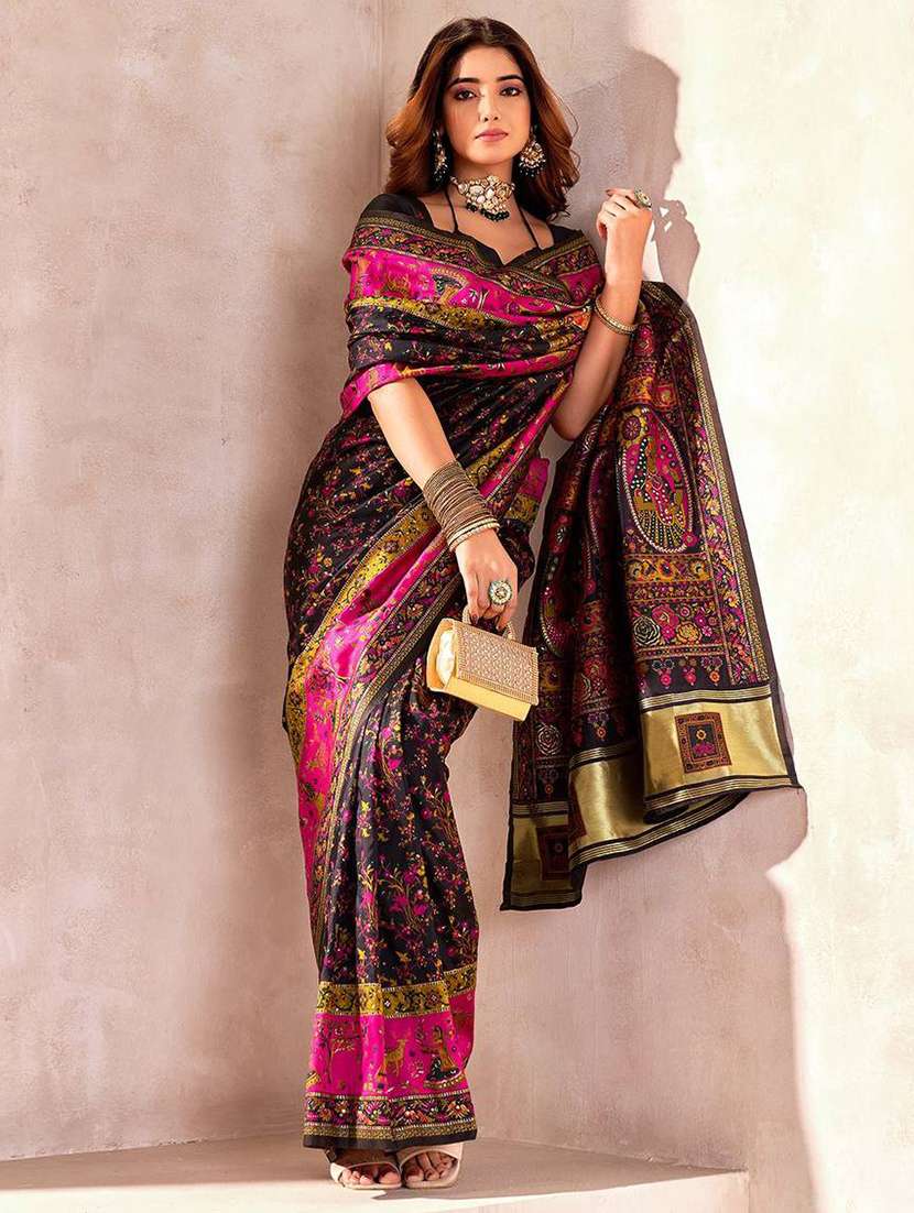 women self design bordered saree with blouse - 22274213 -  Standard Image - 1
