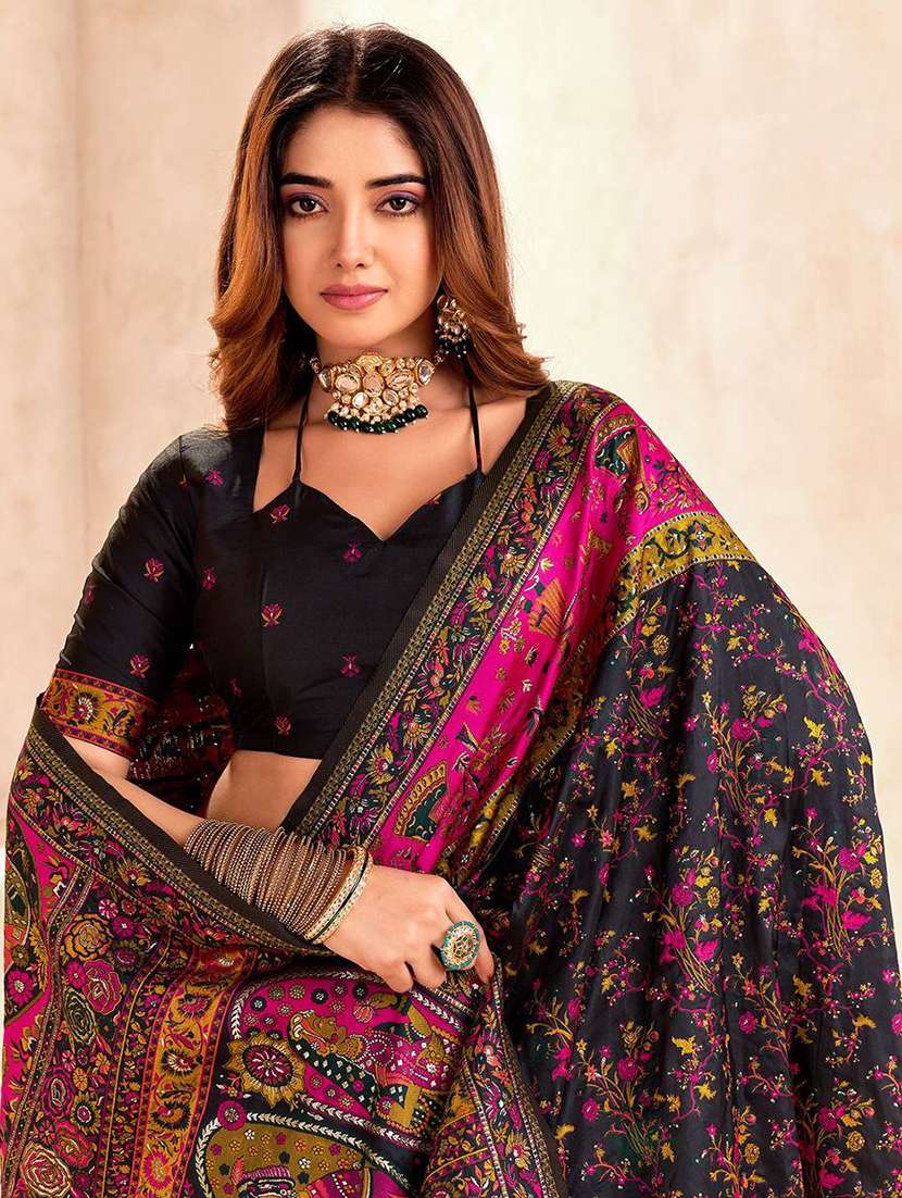 women self design bordered saree with blouse - 22274213 -  Standard Image - 4