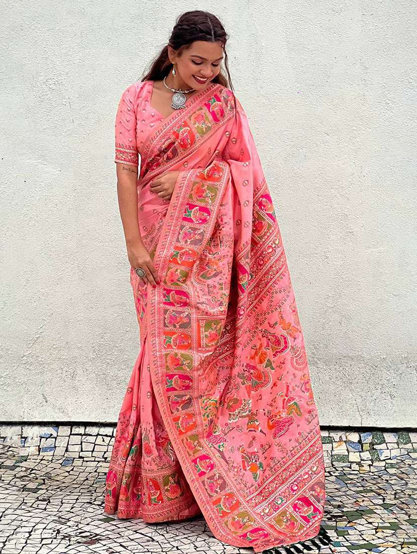 women self design bordered saree with blouse - 22274223 -  Standard Image - 1