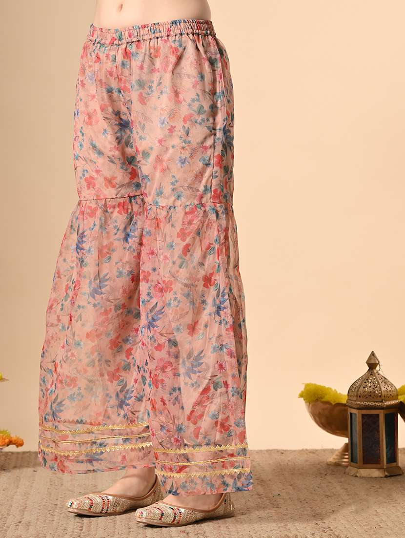 women floral print kurta and sharara with dupatta  - 22274269 -  Standard Image - 6