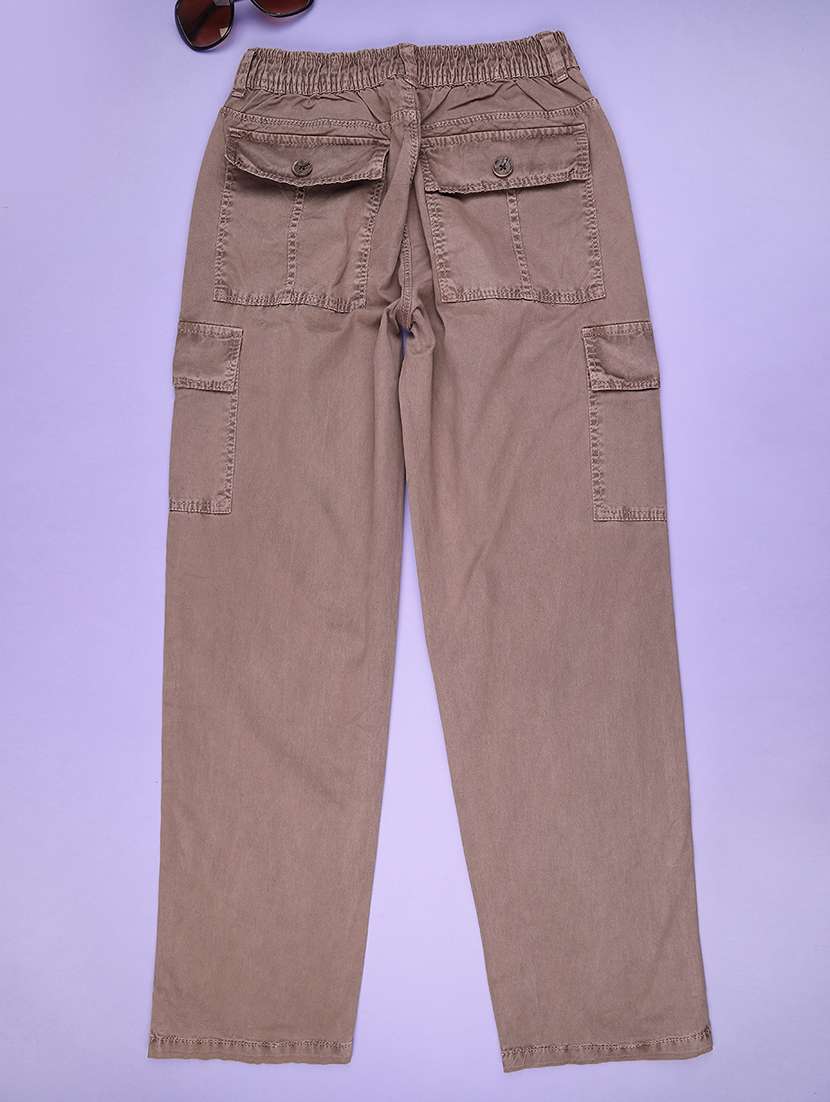 brown poly cotton plain jean - 22274587 -  Standard Image - 1