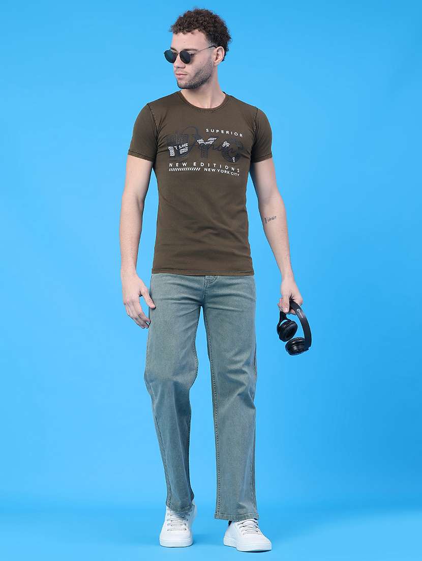 men typographic short sleeve slim fit t-shirt - 22274929 -  Standard Image - 4