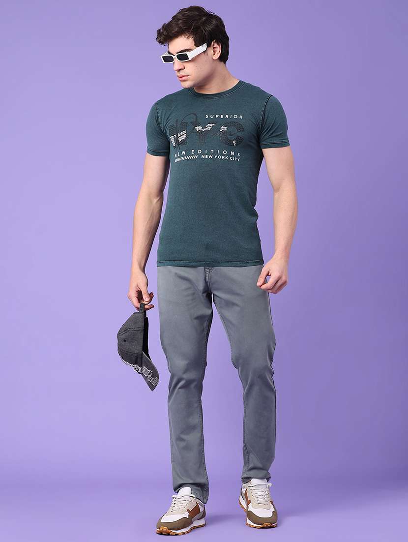 men typographic short sleeve slim fit t-shirt - 22274933 -  Standard Image - 4
