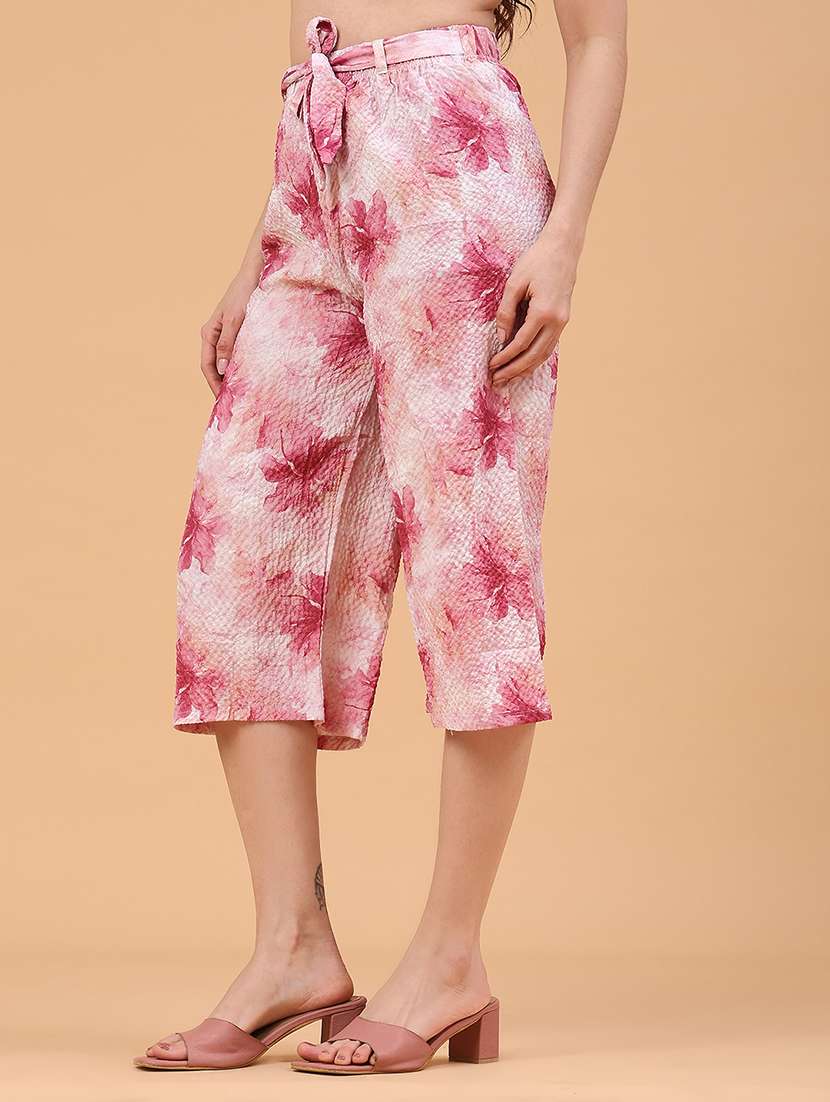 women printed mid rise capri - 22275152 -  Standard Image - 1