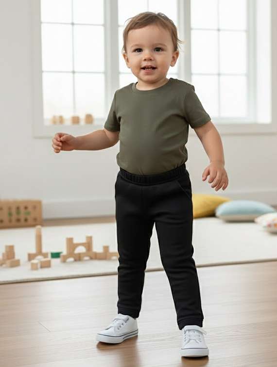 boys solid mid rise jogger - 22275180 -  Standard Image - 1