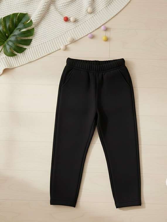 kids solid mid rise jogger - 22275184 -  Standard Image - 4