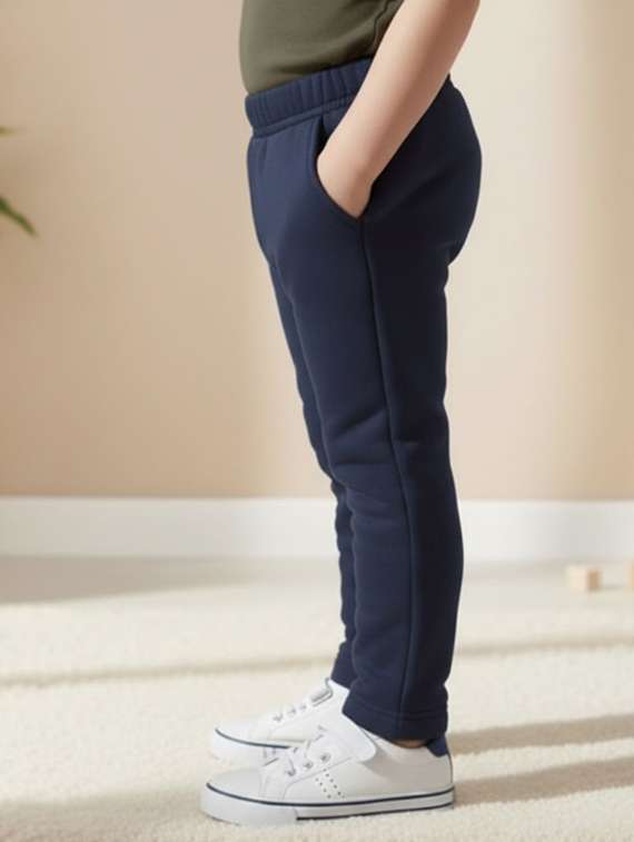 kids solid mid rise jogger - 22275185 -  Standard Image - 1