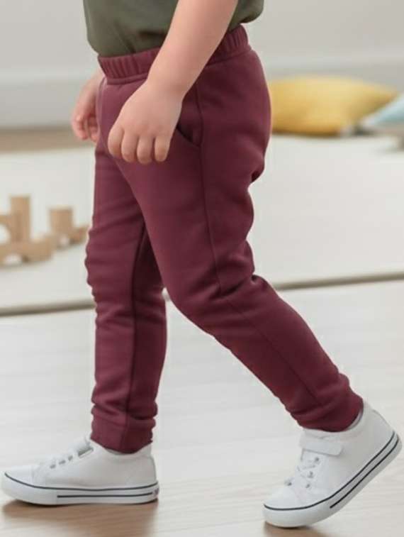 kids solid mid rise jogger - 22275187 -  Standard Image - 1