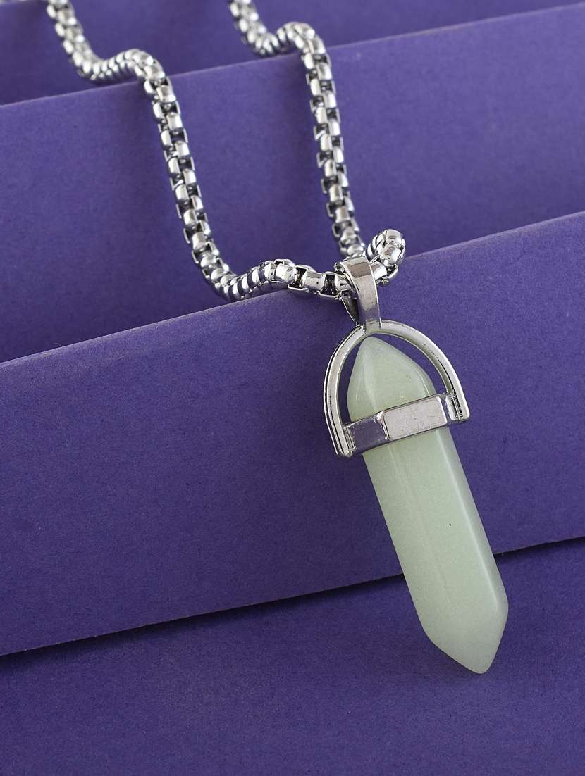 natural yellow opal candle pendant 