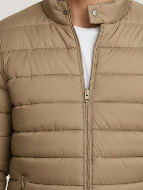 men solid long sleeve lightweight puffer jacket - 22275474 -  Standard Image - 4
