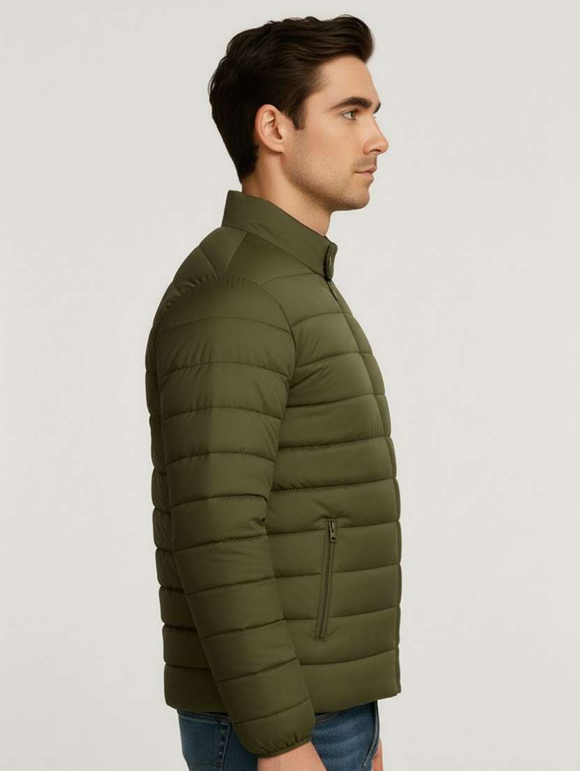 men solid long sleeve lightweight puffer jacket - 22275475 -  Standard Image - 1