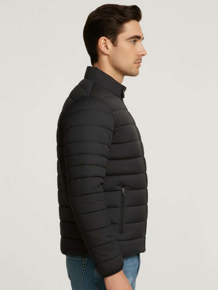 men solid long sleeve lightweight puffer jacket - 22275476 -  Standard Image - 1