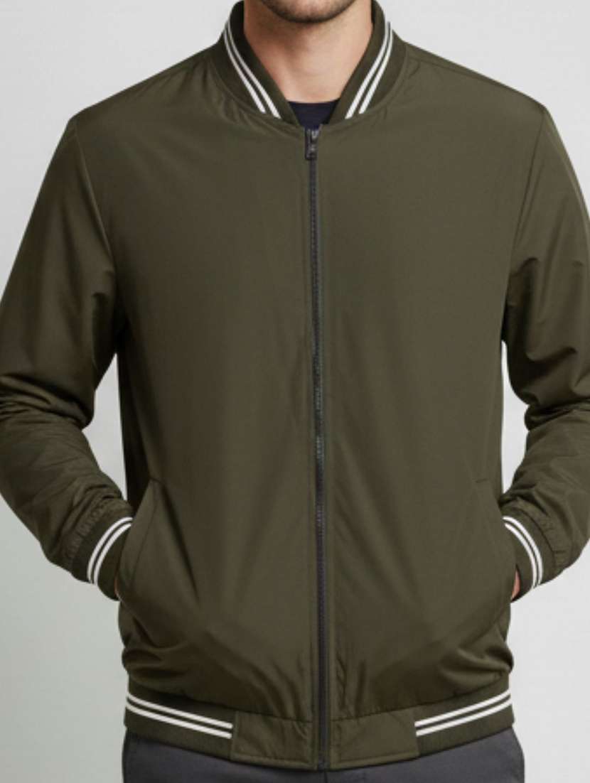 men solid long sleeve insulator bomber jacket - 22275477 -  Standard Image - 4