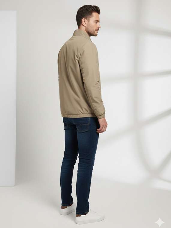 men solid long sleeve insulator bomber jacket - 22275480 -  Standard Image - 1