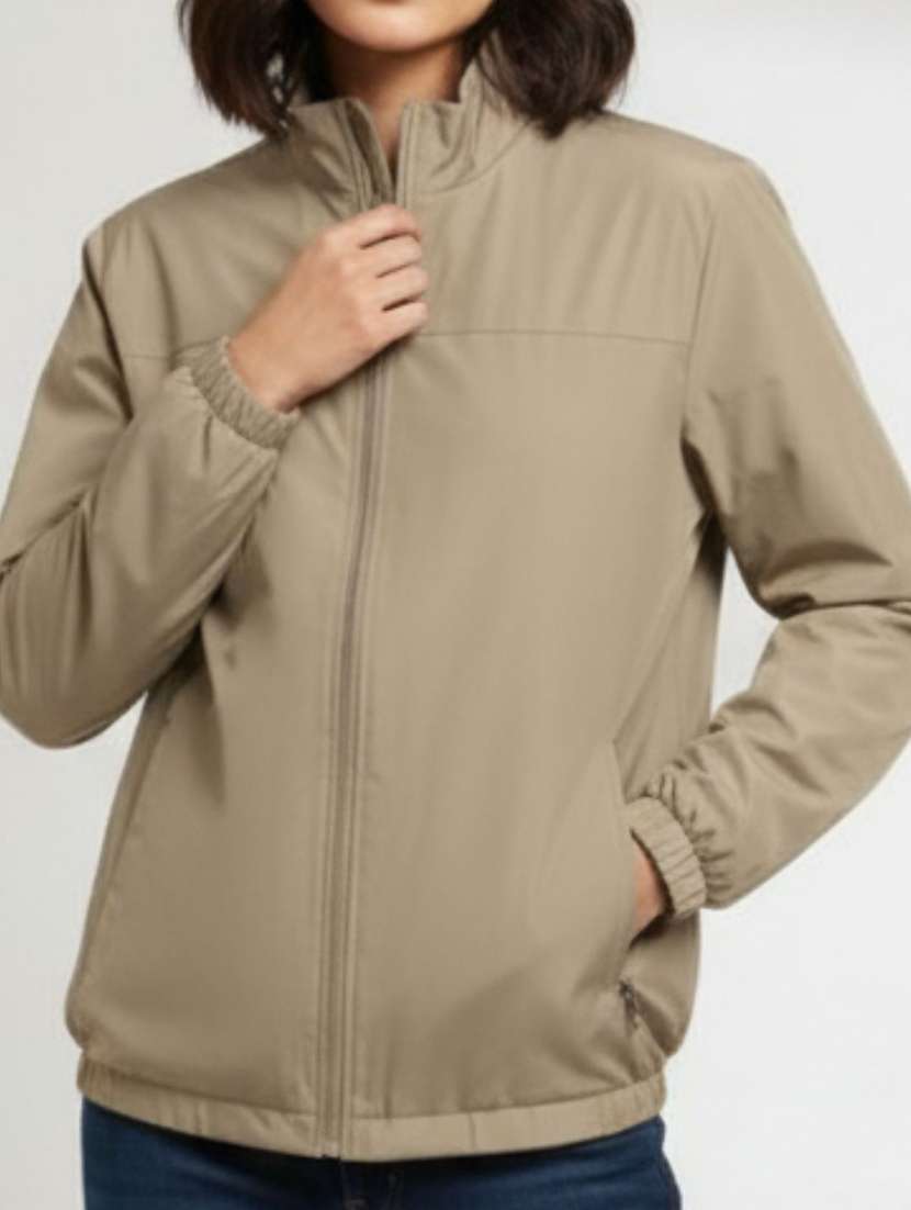 women solid long sleeve windcheater jacket - 22275482 -  Standard Image - 4