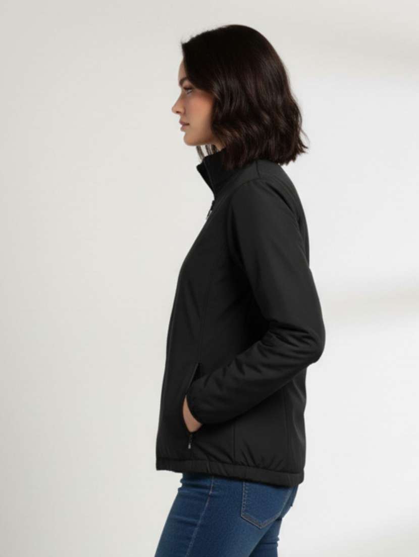 women solid long sleeve windcheater jacket - 22275483 -  Standard Image - 1