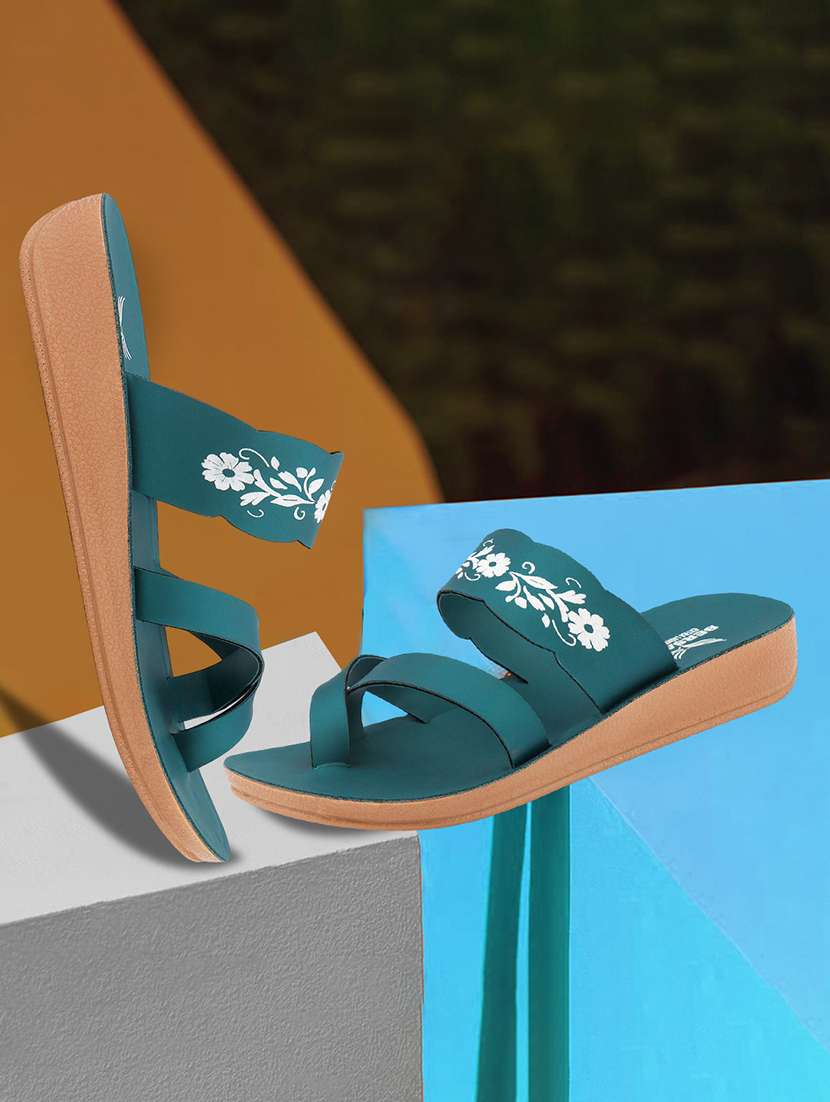 women printed open toe sandal