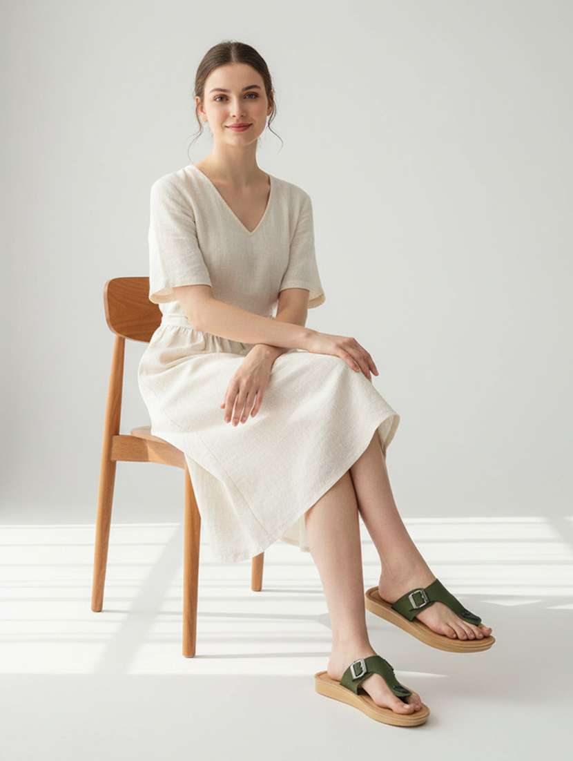 women solid slip on flip flop - 22275512 -  Standard Image - 1