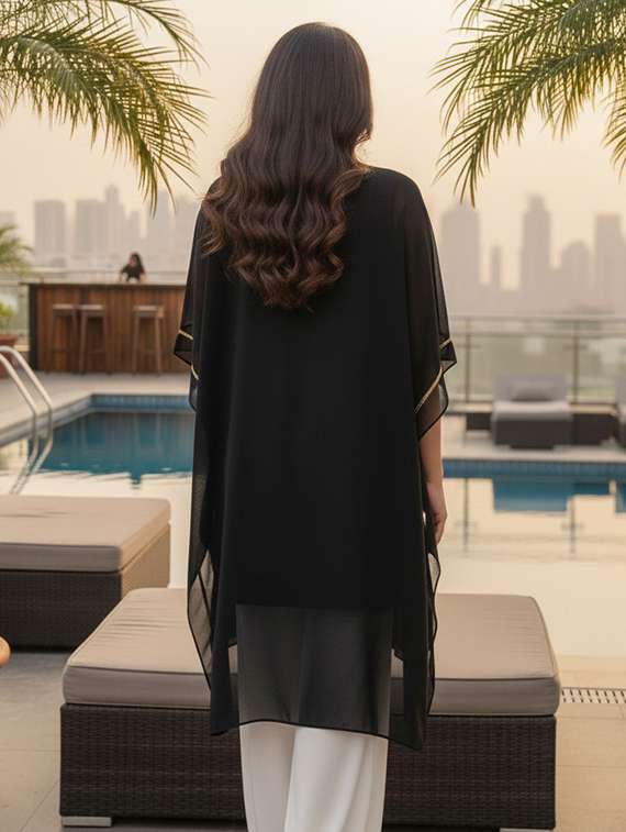 women embroidered kimono sleeve kaftan tunic - 22275612 -  Standard Image - 1