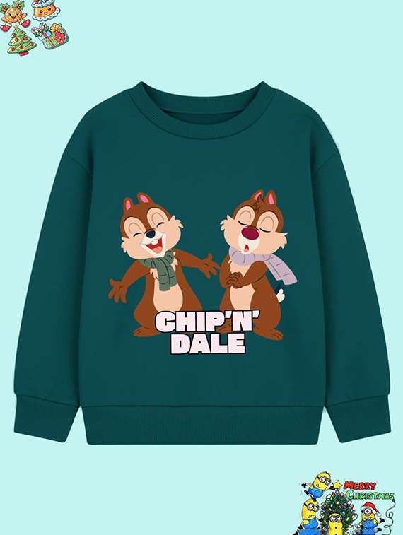 girls printed long sleeve sweatshirt