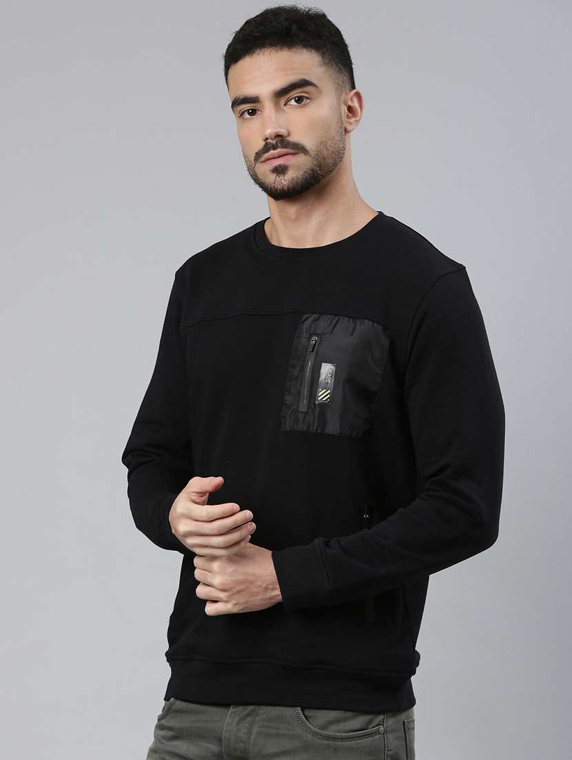 men solid long sleeve regular fit sweatshirt - 22275887 -  Standard Image - 1