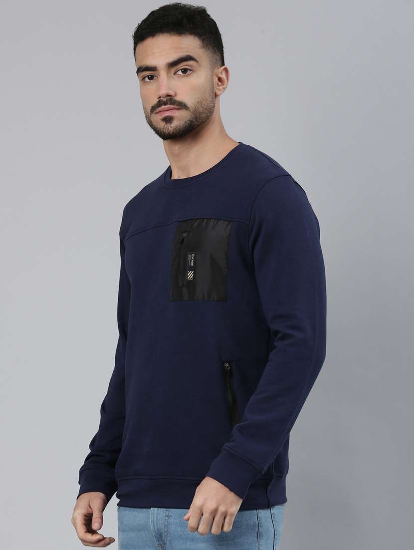 men solid long sleeve regular fit sweatshirt - 22275888 -  Standard Image - 1