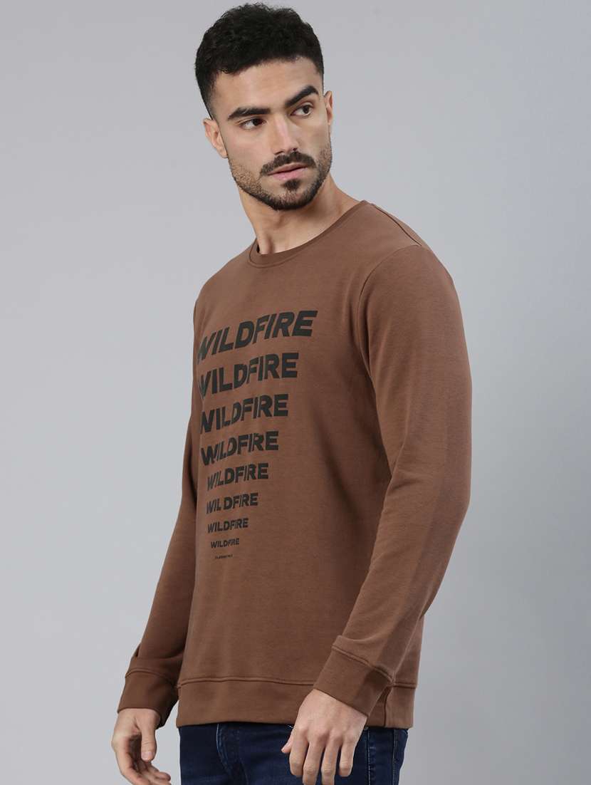 men typographic long sleeve regular fit sweatshirt - 22275889 -  Standard Image - 1