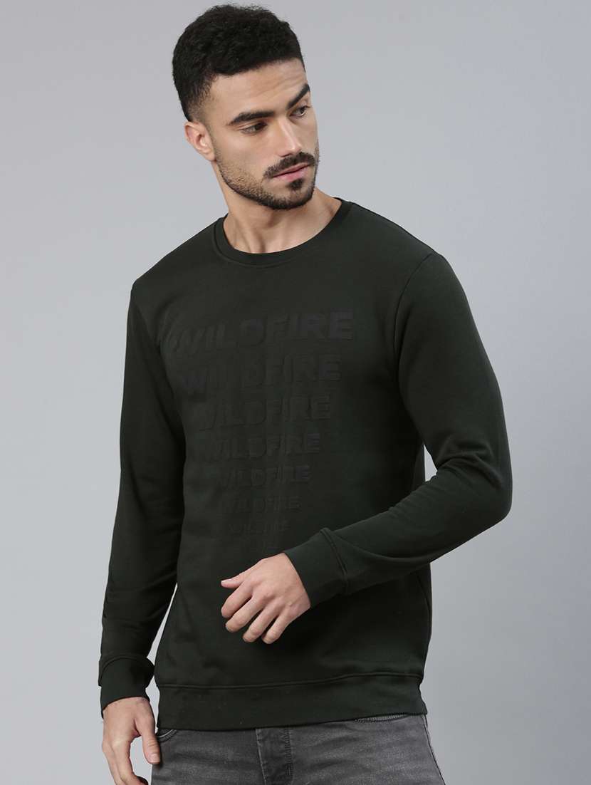 men typographic long sleeve regular fit sweatshirt - 22275890 -  Standard Image - 1