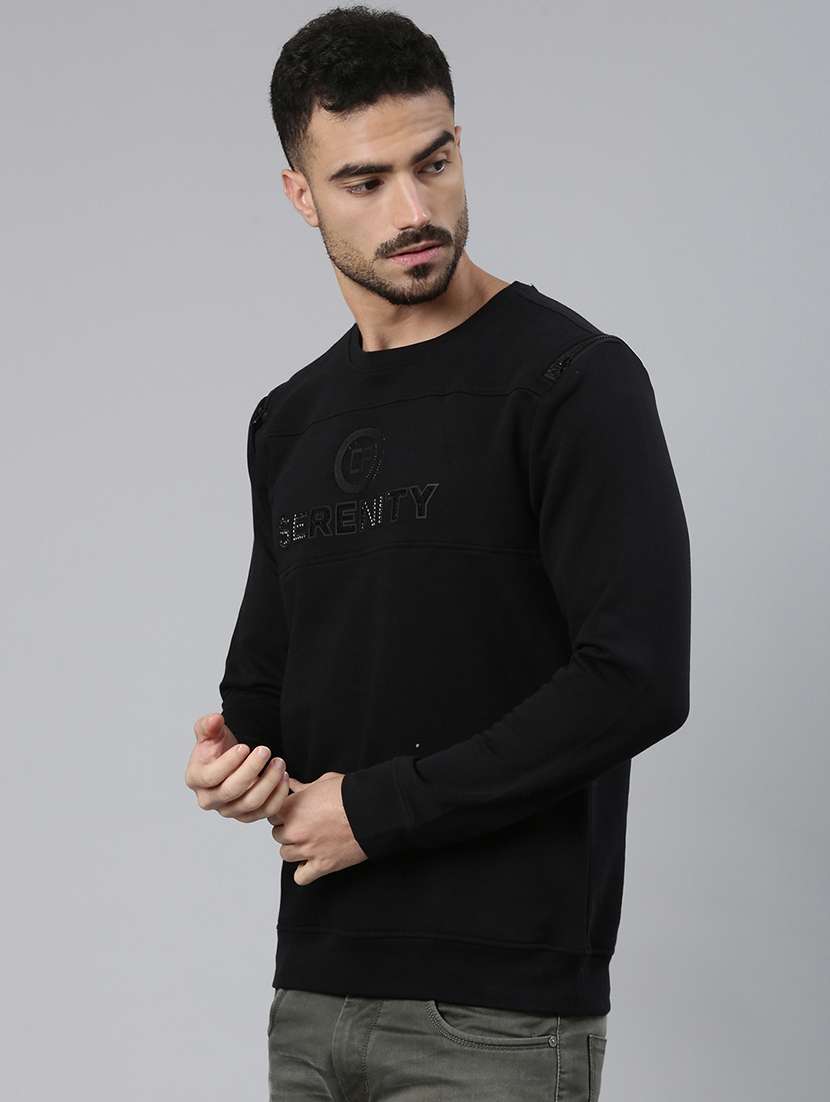 men typographic long sleeve regular fit sweatshirt - 22275893 -  Standard Image - 1