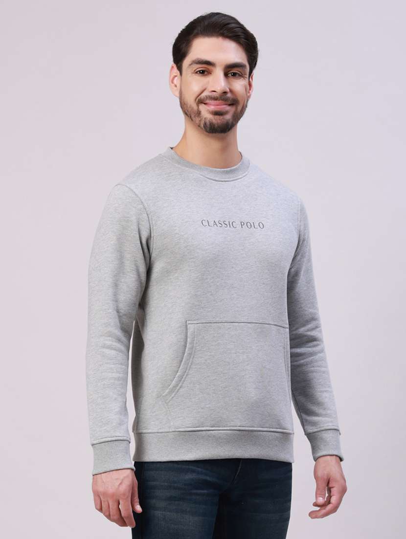 men typographic long sleeve regular fit sweatshirt - 22275895 -  Standard Image - 1