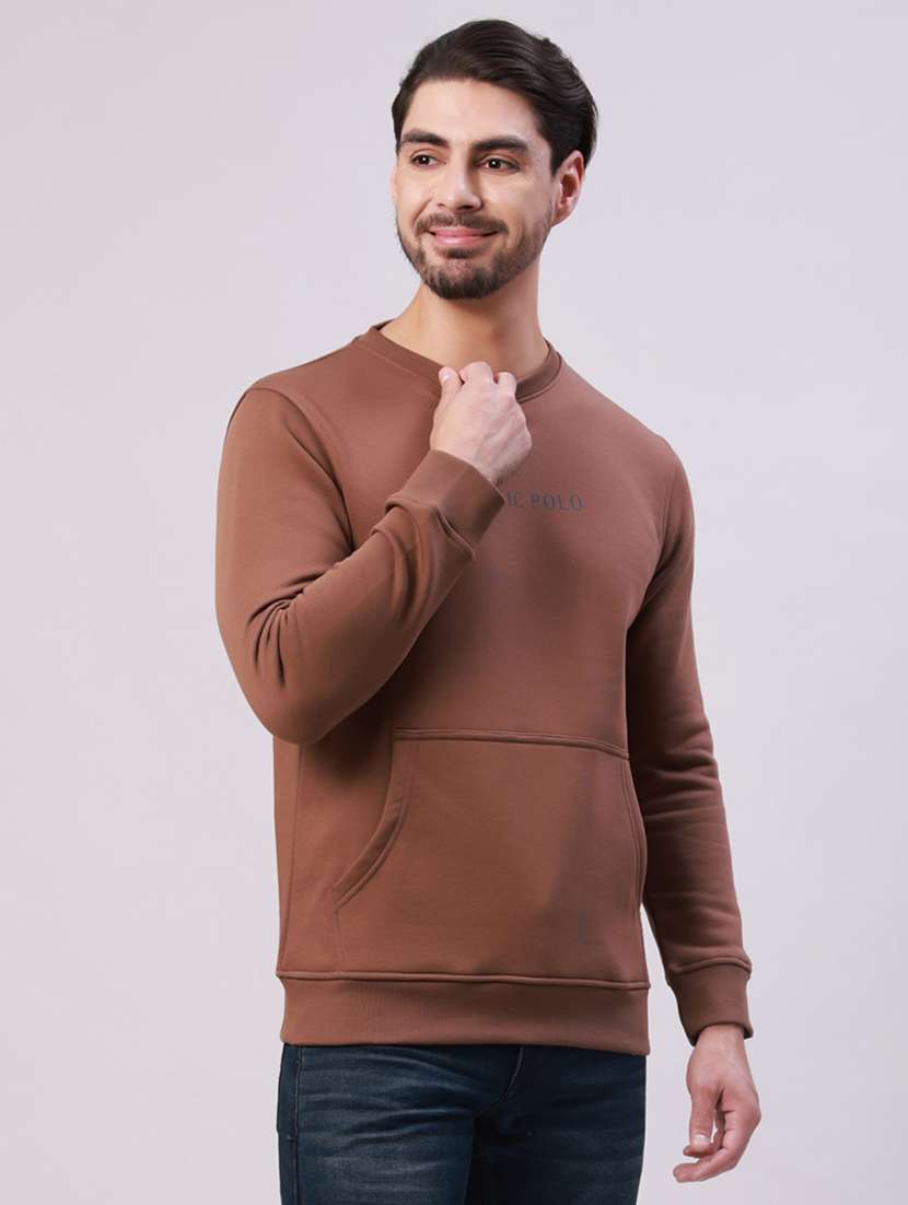 men typographic long sleeve regular fit sweatshirt - 22275896 -  Standard Image - 1