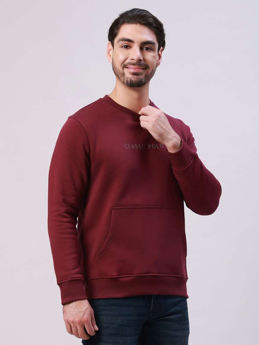 men typographic long sleeve regular fit sweatshirt - 22275899 -  Standard Image - 1