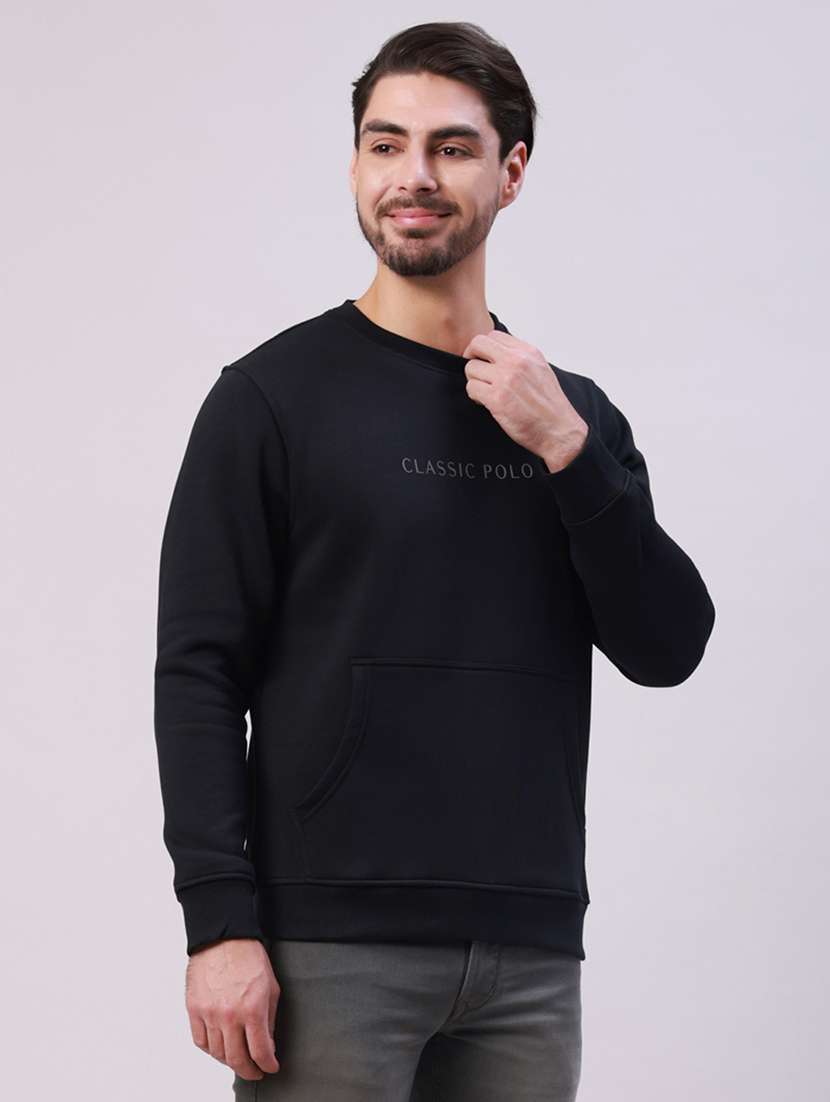 men typographic long sleeve regular fit sweatshirt - 22275900 -  Standard Image - 1