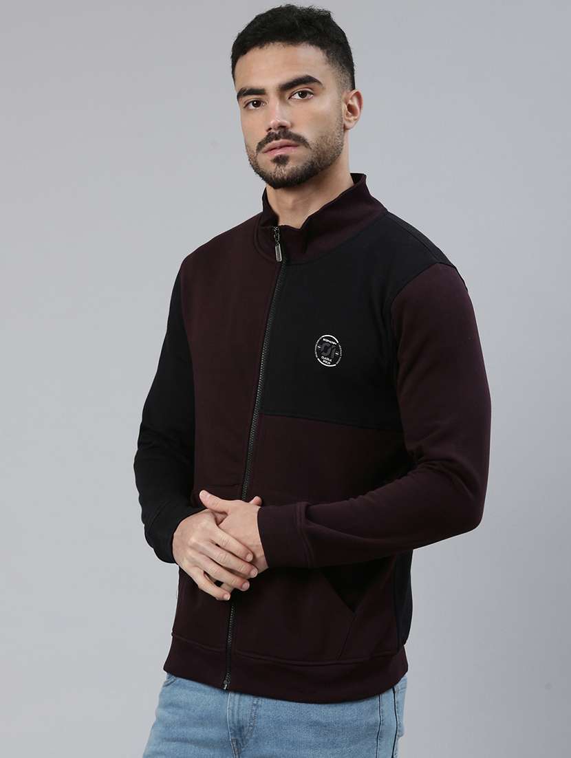 men color block long sleeve regular fit sweatshirt - 22275905 -  Standard Image - 1