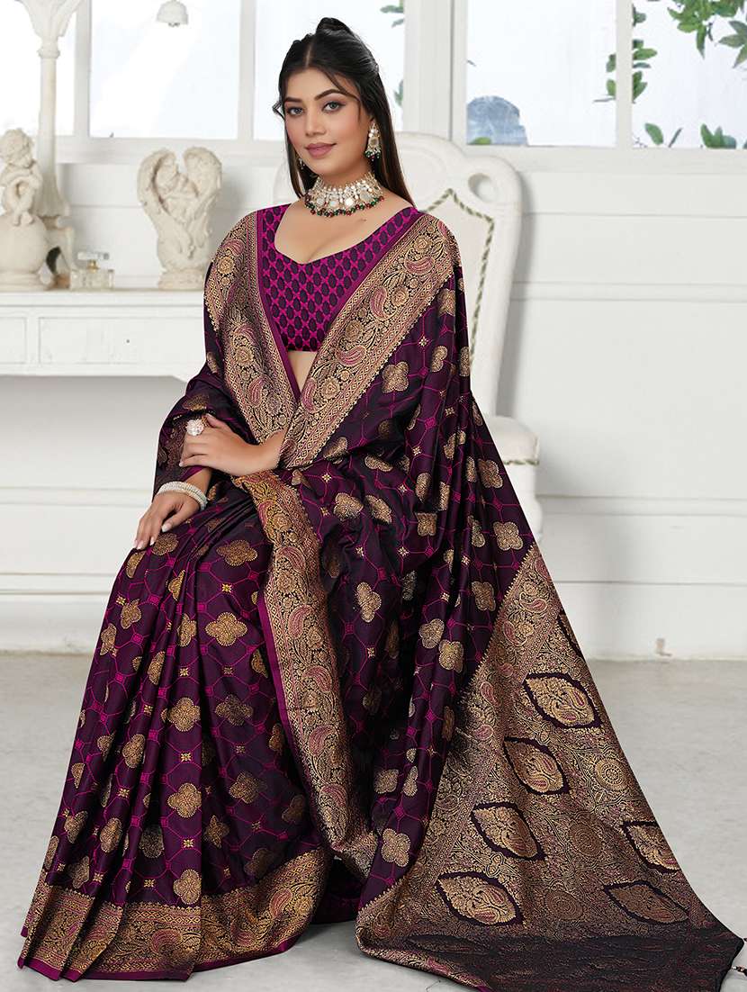 women self design banarasi saree with blouse - 22275907 -  Standard Image - 1