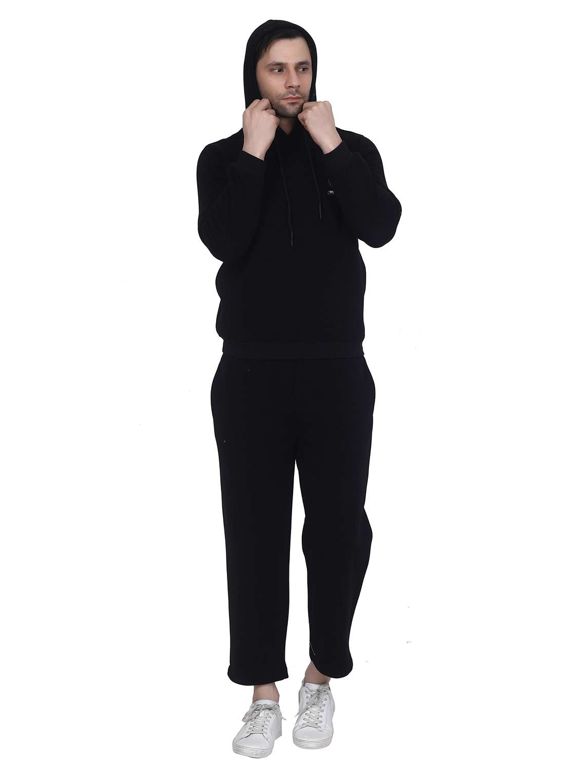 men logo print long sleeve hooded sweatshirt - 22276020 -  Standard Image - 1