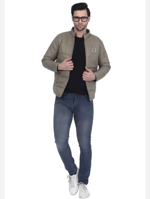 men solid long sleeve puffer jacket - 22276023 -  Standard Image - 4