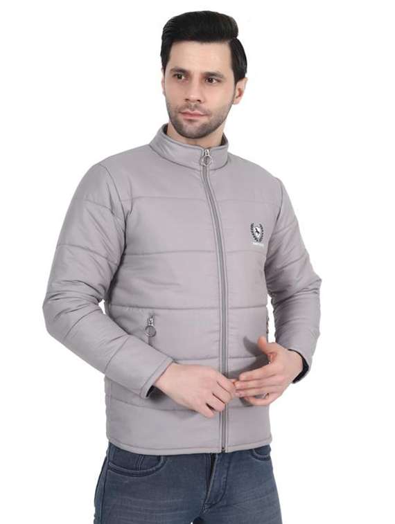 men solid long sleeve puffer jacket - 22276024 -  Standard Image - 1