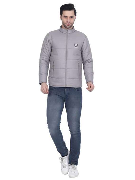 men solid long sleeve puffer jacket - 22276024 -  Standard Image - 4