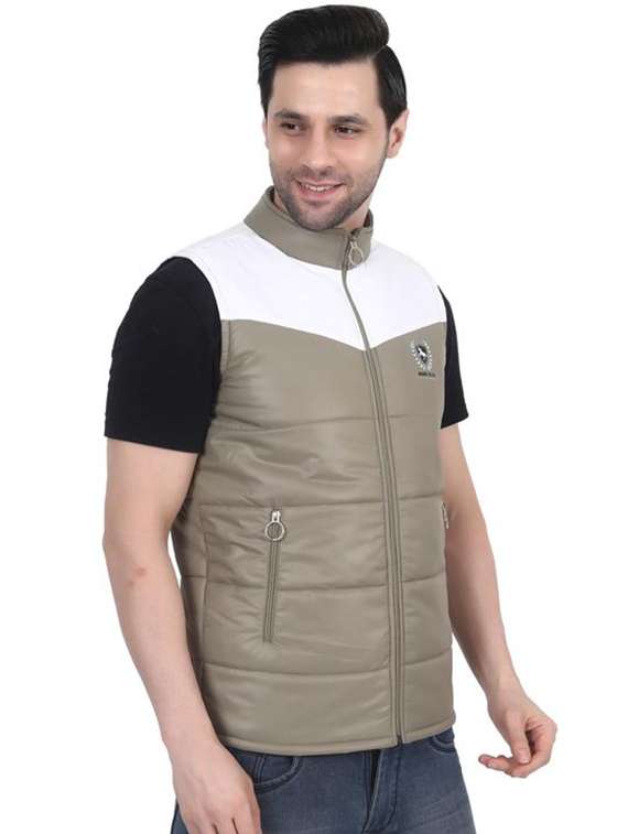 men color blocked sleeveless puffer jacket - 22276028 -  Standard Image - 1