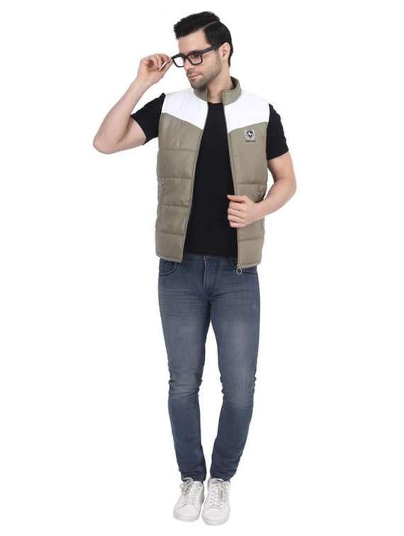 men color blocked sleeveless puffer jacket - 22276028 -  Standard Image - 4