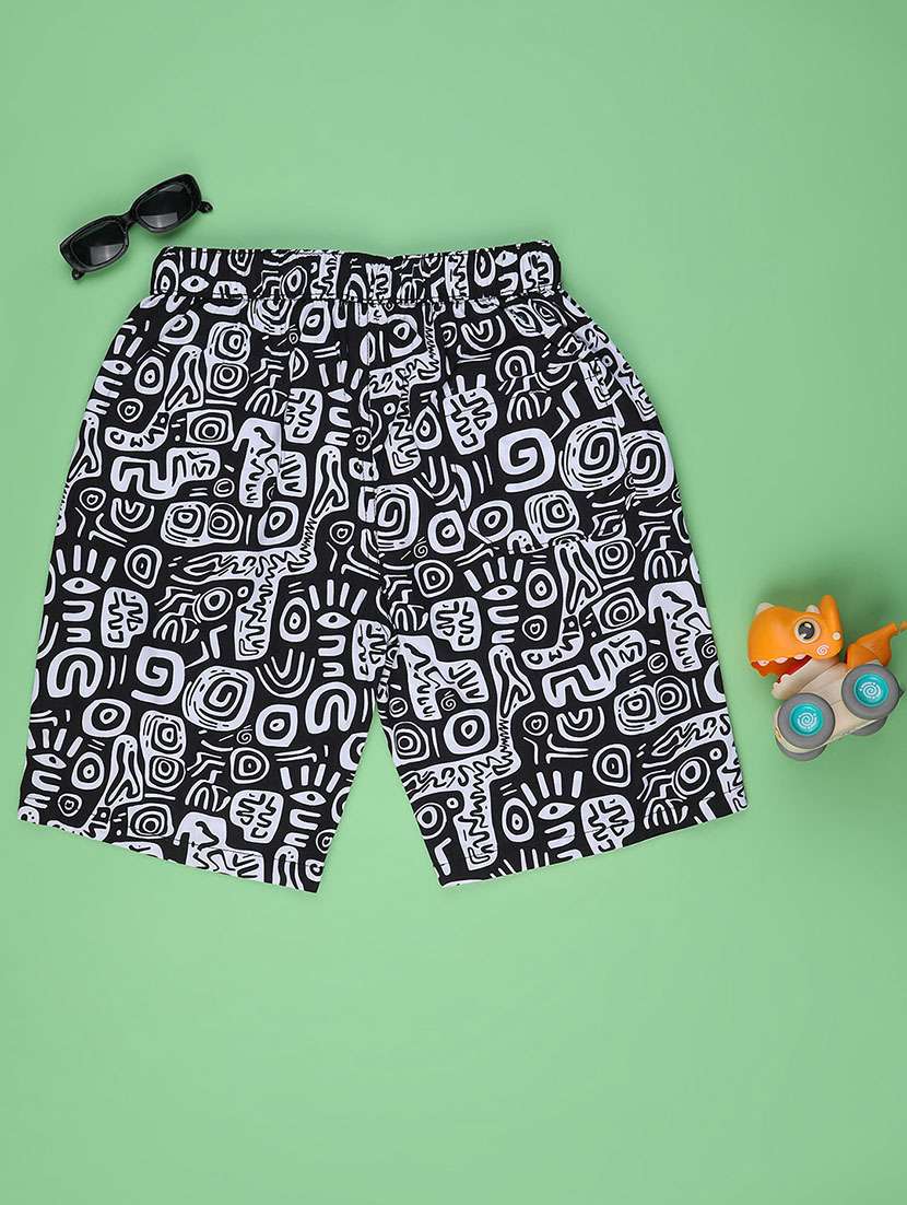 girls printed mid rise shorts - 22276103 -  Standard Image - 1