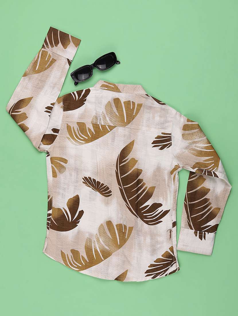 boys printed long sleeve kurta & pyjama set - 22276198 -  Standard Image - 1