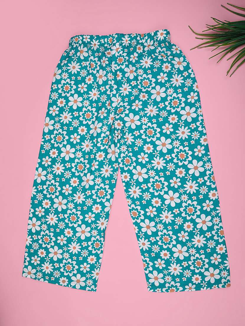 girls printed mid rise palazzo - 22276206 -  Standard Image - 1