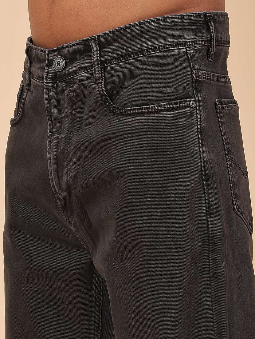 men plain mid rise full length relaxed fit jeans - 22276236 -  Standard Image - 1
