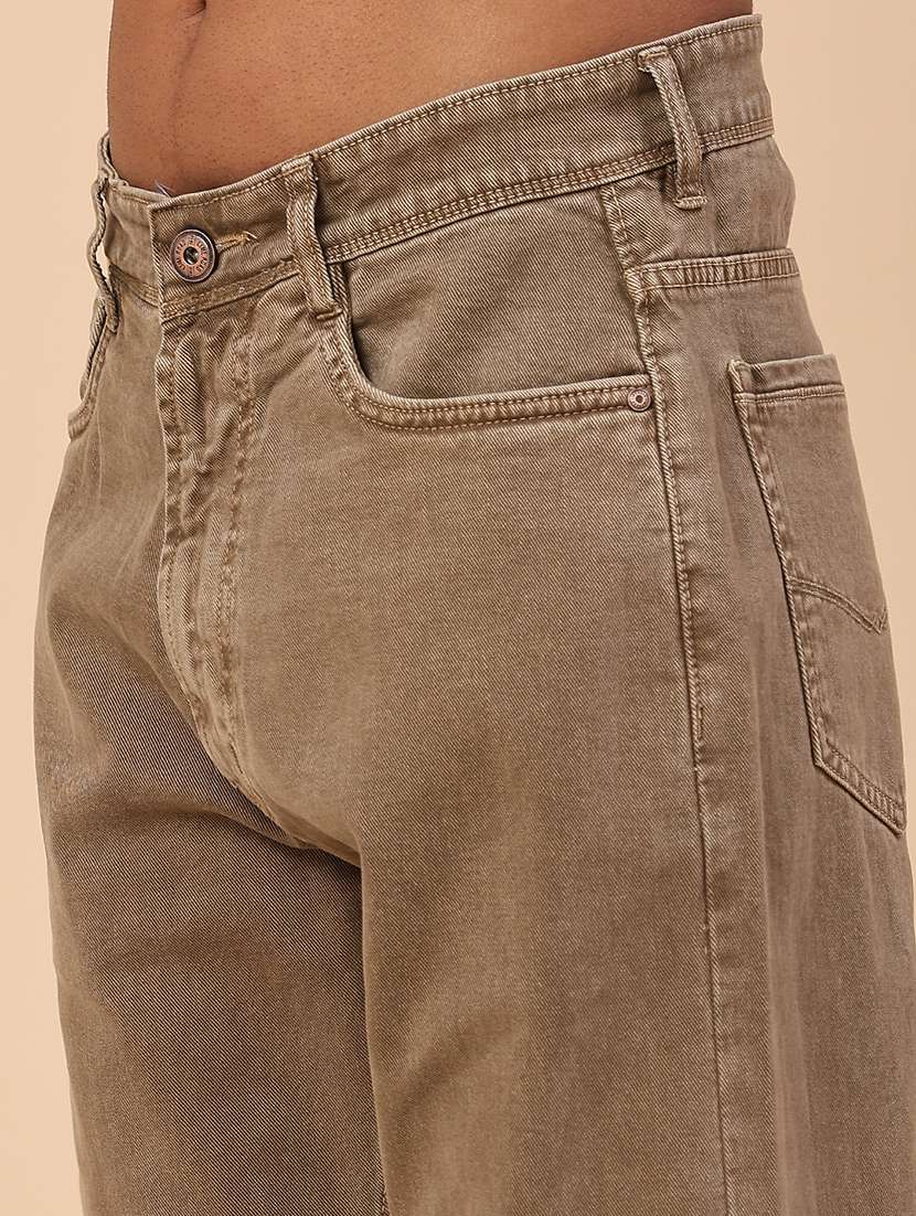 men plain mid rise full length relaxed fit jeans - 22276237 -  Standard Image - 1