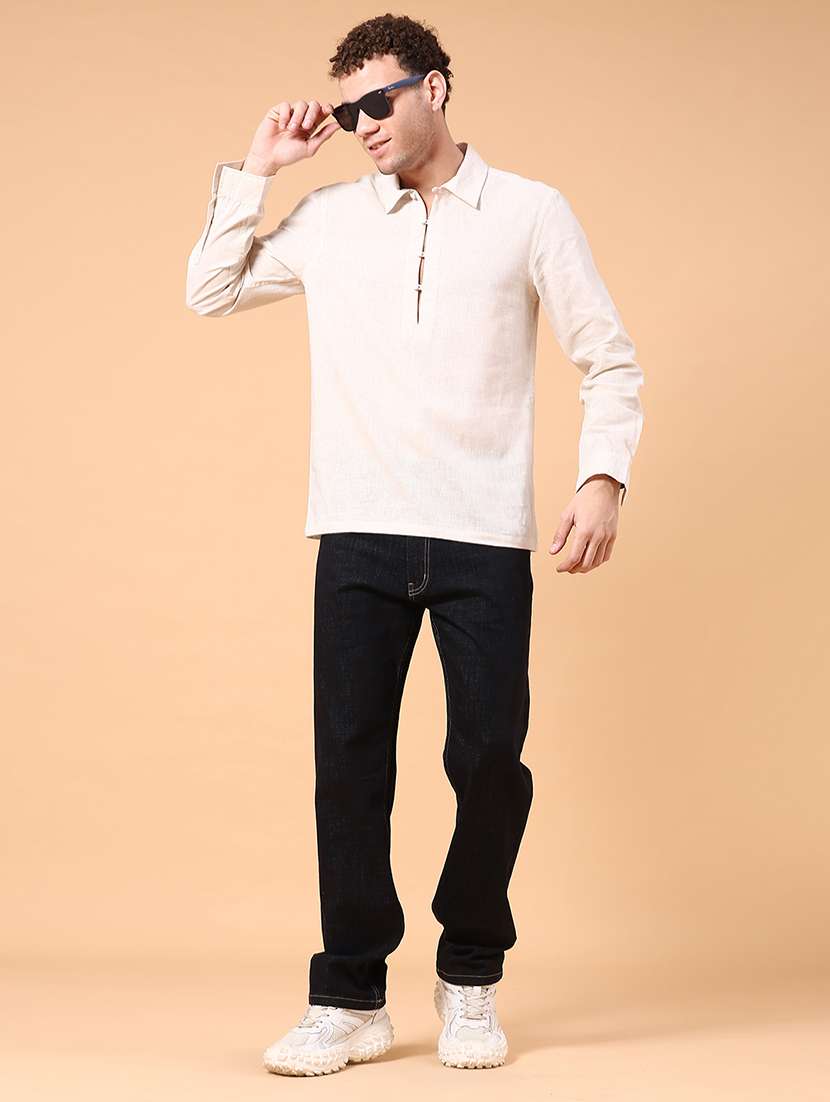men solid mid rise straight jean - 22276242 -  Standard Image - 4