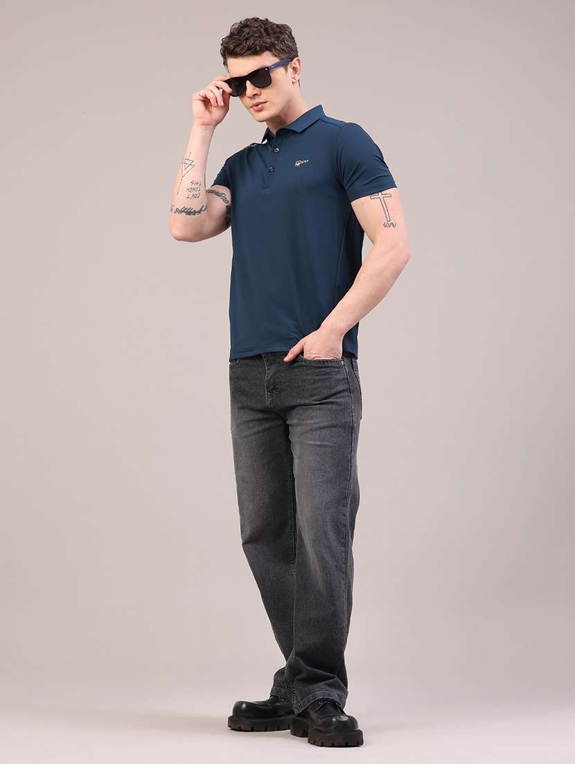 men solid short sleeve slim fit polo t-shirt - 22276255 -  Standard Image - 4